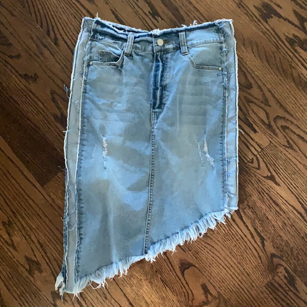 RACHEL Rachel Roy Asymmetrical Jean/Denim Skirt